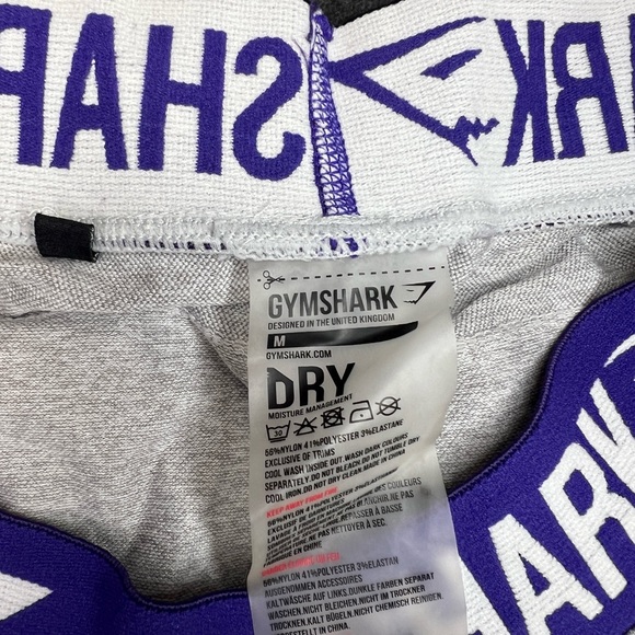 GYM SHARK Flex leggings - Light Grey Marl/Indigo - Picture 8 of 10